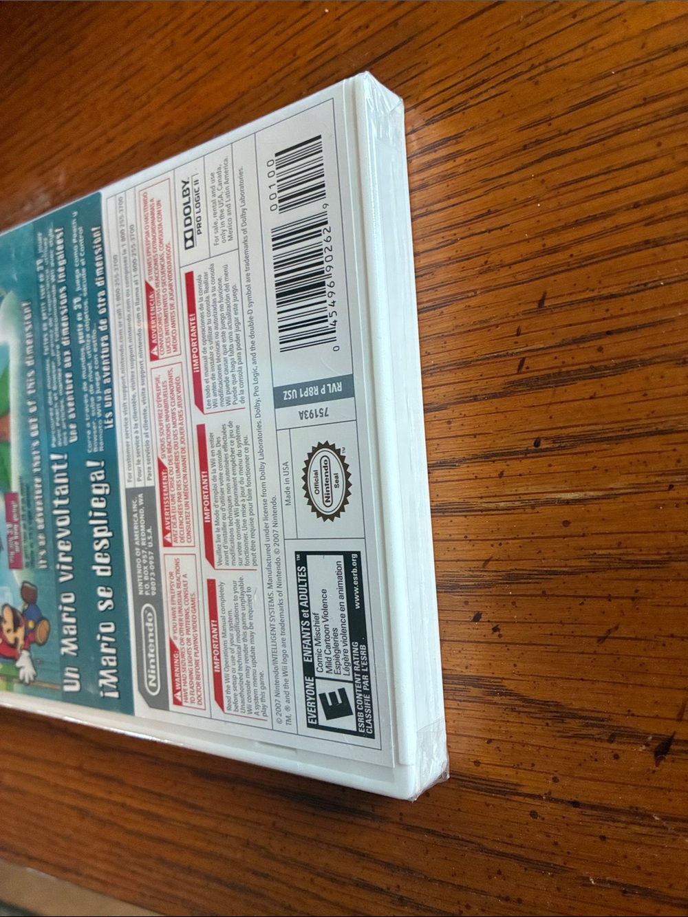 Nintendo Super Paper Mario (Wii) - Red and Blue Cover Sealed! - Picture 7 of 7